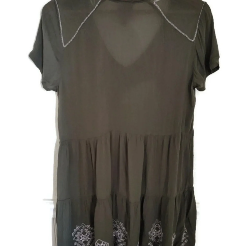 Knox Rose Khaki Olive Green Spring Top Size Large - Picture 2 of 4